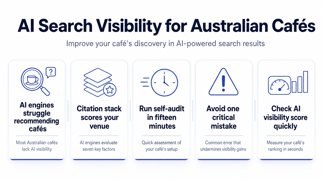 Illustration for the article: How Australian Cafés and Hospitality Businesses Can Improve Their AI Search Visibility With a G
