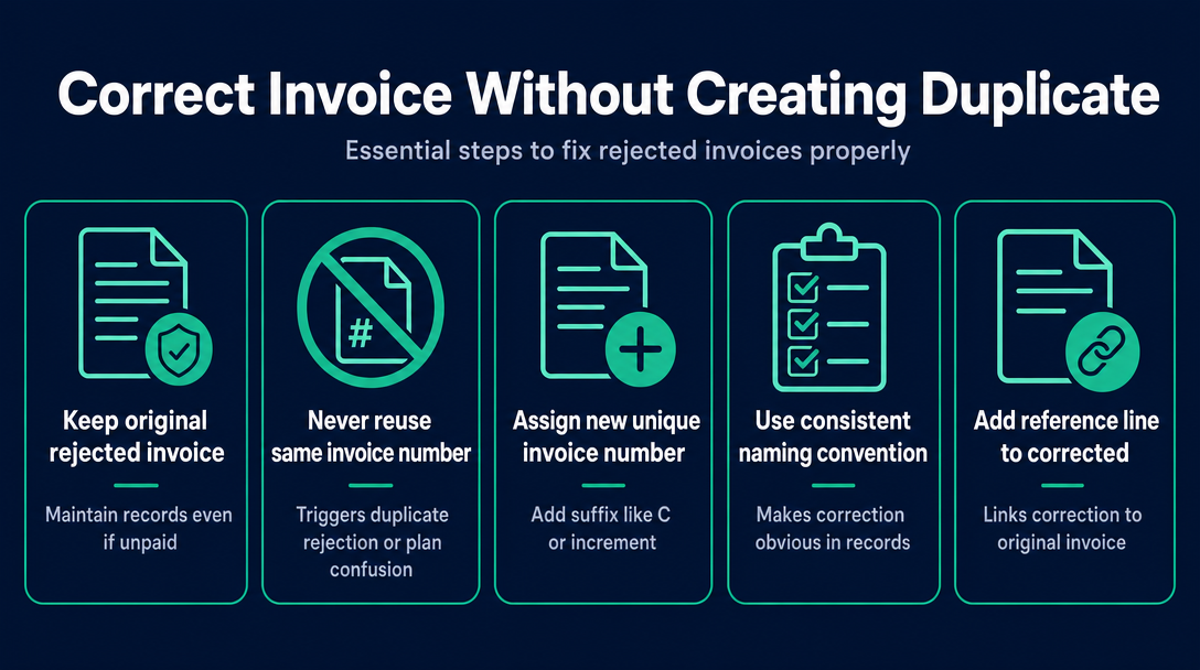 Infographic: Step 2 - How to Correct the Invoice Without Creating a Duplicate