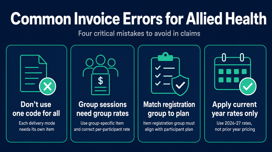 Infographic: Invoice Errors Allied Health Providers Make - and How to Catch Them