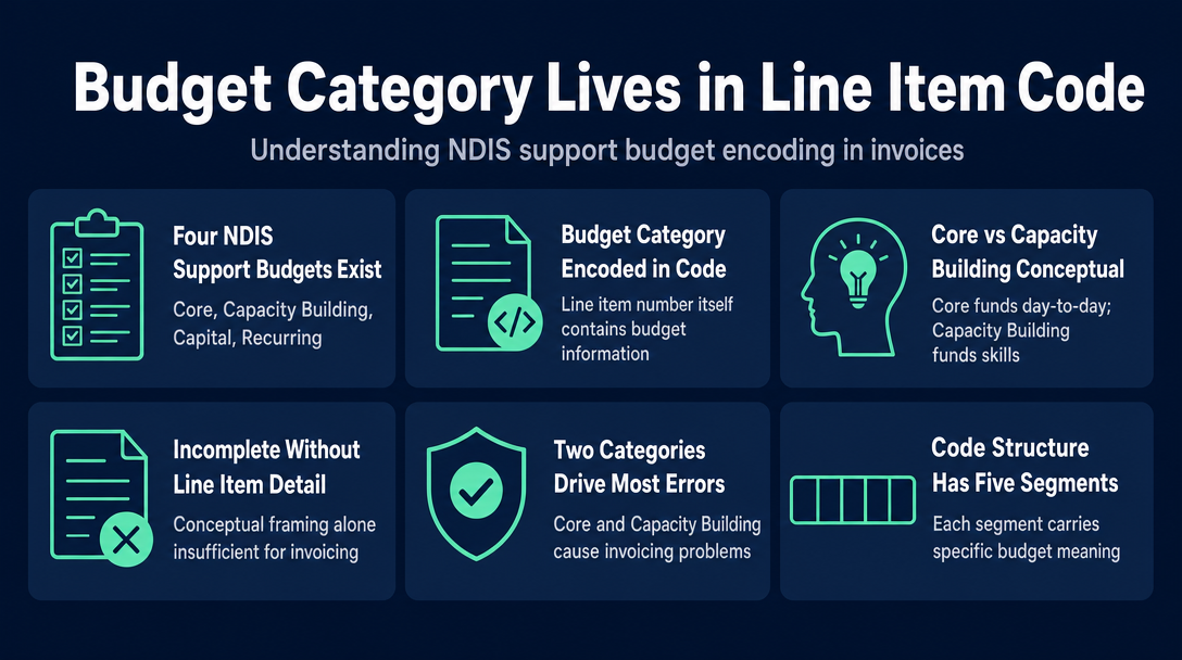 Infographic: Why the Budget Category Is Not Just a Label - It Lives in the Line Item Code