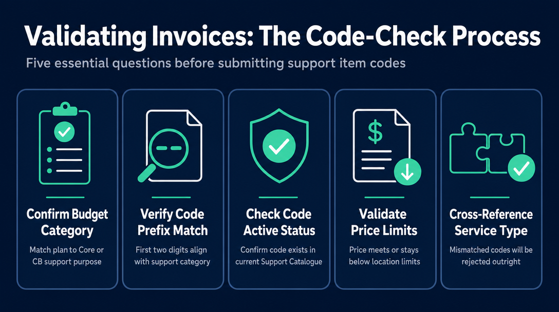 Infographic: Validating Your Invoice Before You Submit - The Code-Check Process