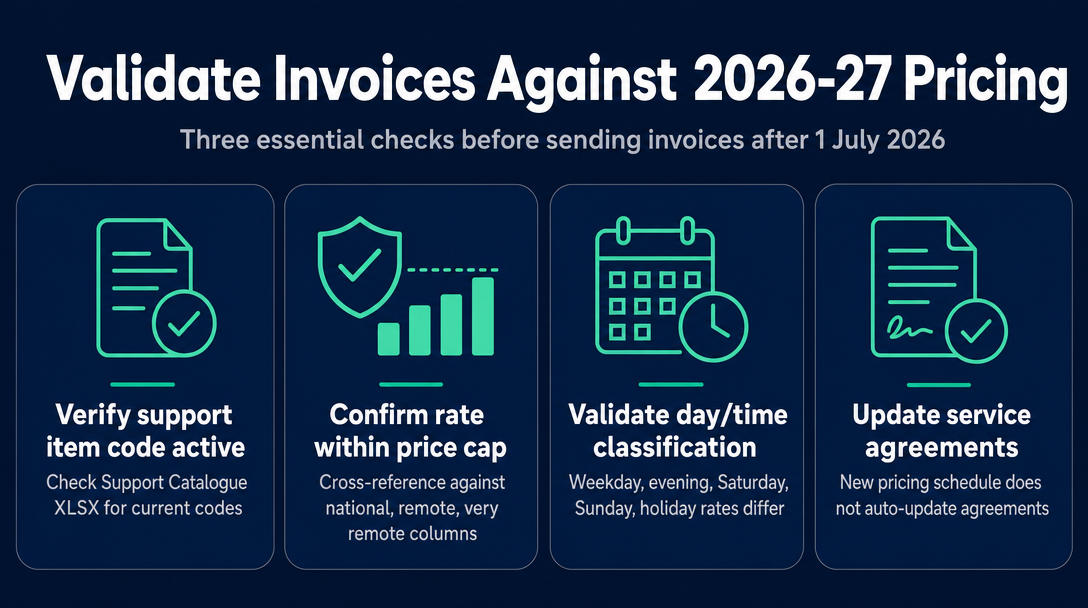 Infographic: How to Validate an Invoice Against the 2026-27 Pricing Schedule Before Sending