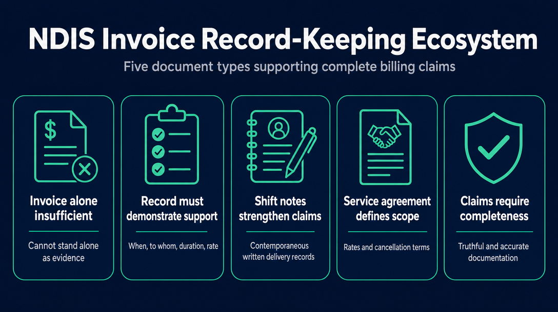 Infographic: The Record-Keeping Ecosystem Around an NDIS Invoice