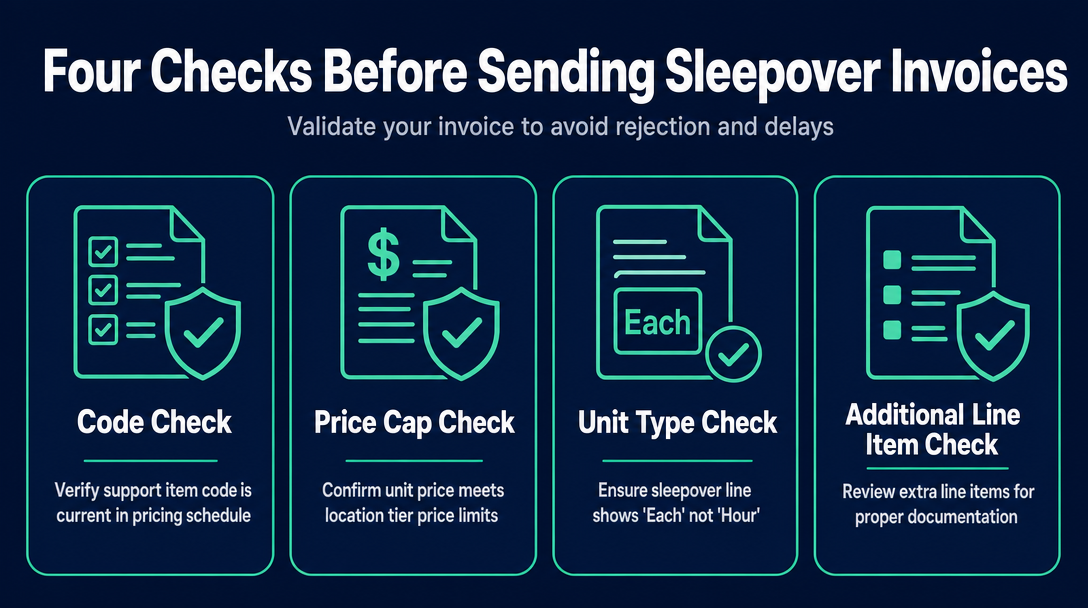 Infographic: Validating Your Sleepover Invoice Before You Send It - The Four Checks
