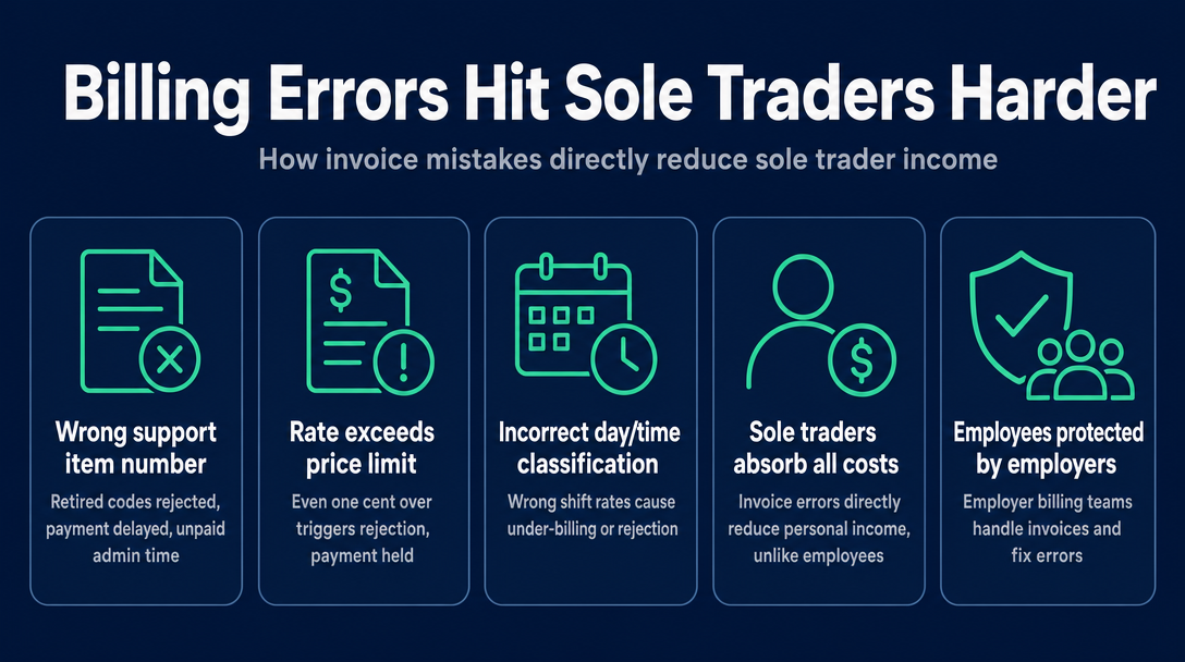 Infographic: Where Billing Errors Hit Sole Traders Harder Than Employees