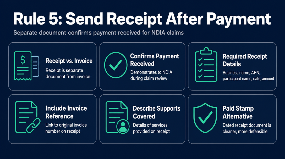 Infographic: Rule 5 - After Payment, Send a Receipt (Not Just Another Invoice)