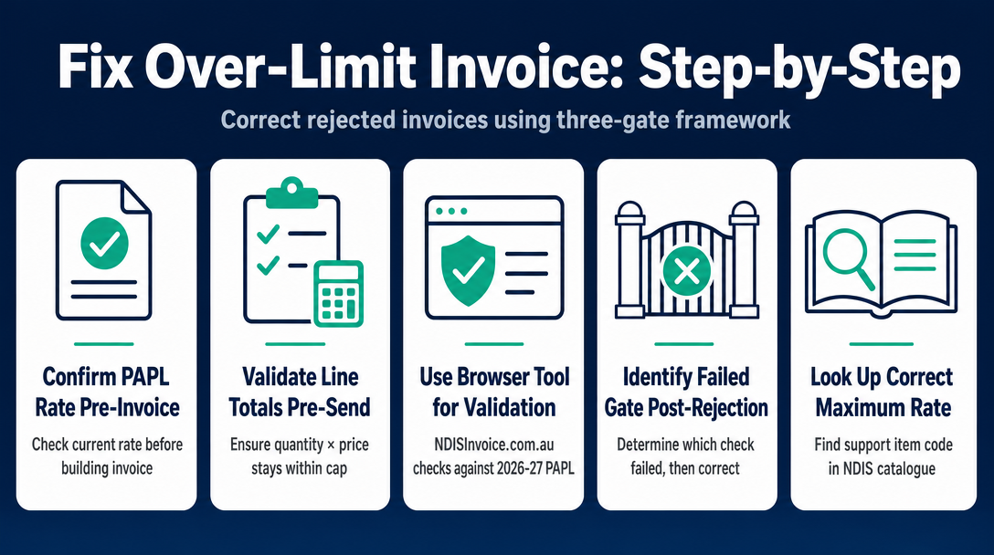 Infographic: How to Fix an Over-Limit Invoice - A Step-by-Step Correction Workflow